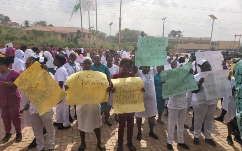 ‘We’re dying’ – Nurses protest in Ogun